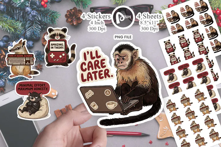 Cocoa & Cold Takes Gaming Café Sticker