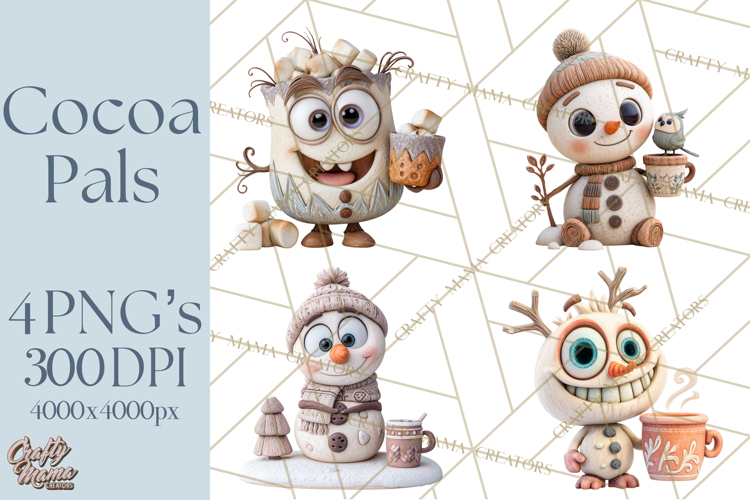 Wooden Hot Cocoa Clipart, Christmas Winter Clip Art PNG