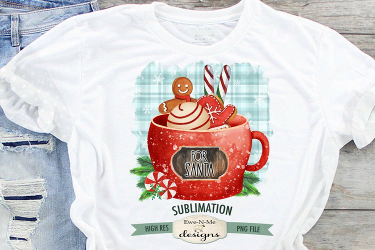 Cocoa For Santa Sublimation Design | Christmas Cocoa Bomb