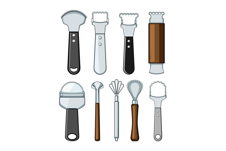 coconut scraper tool set cartoon (6564655)