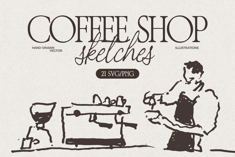 Coffee Shop Sketch Collection