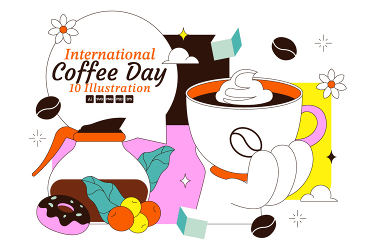 10 International Coffee Day Illustration