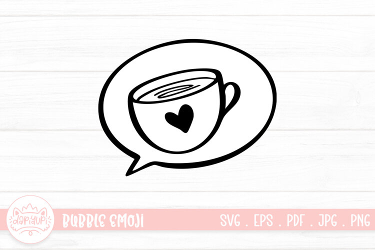Coffee Bubble Expression SVG example image 1