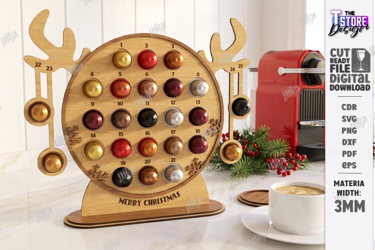 Coffee Advent Calendar Laser Cut | Coffee Pod Advent Calenda example image 1
