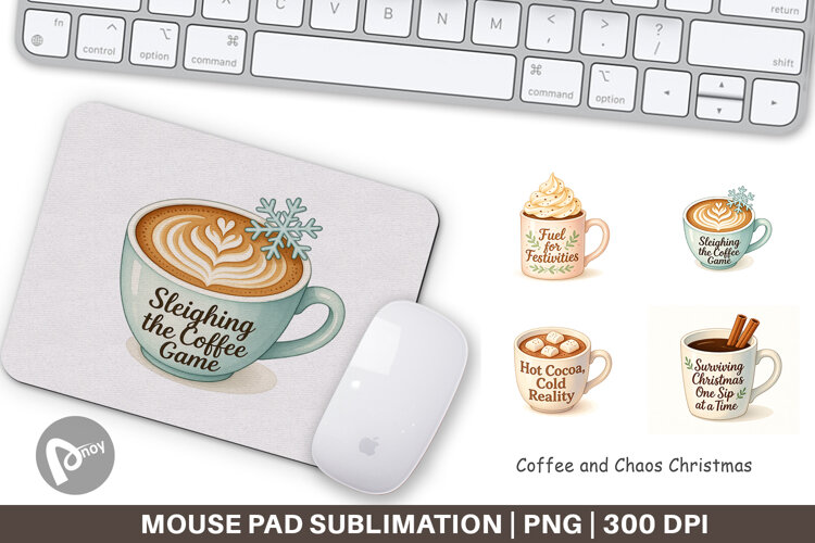 Mouse Pad Coffee and Chaos Quotes example image 1