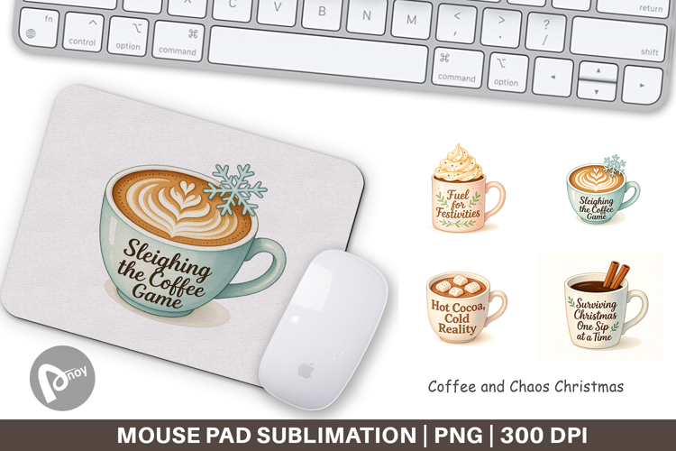 Mouse Pad Coffee and Chaos Quotes