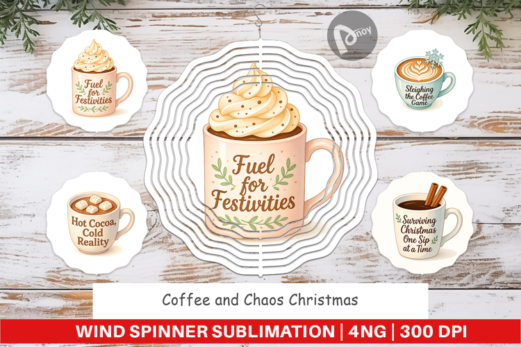 Wind Spinner Coffee and Chaos Quotes