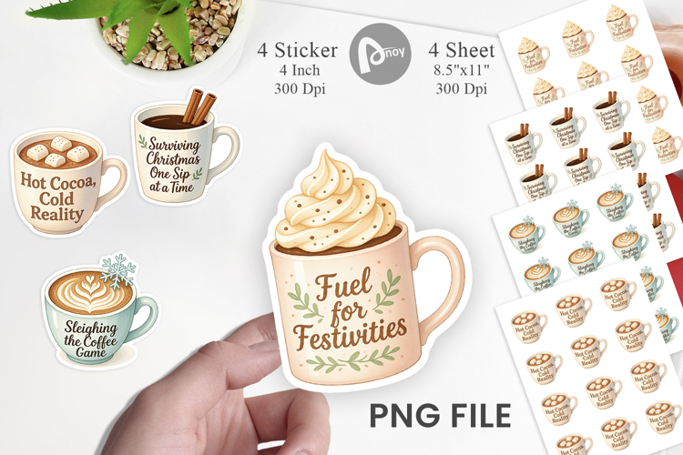 Sticker Coffee and Chaos Quotes