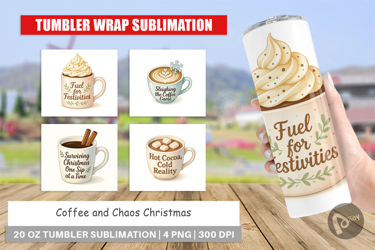 Tumbler Coffee and Chaos Quotes