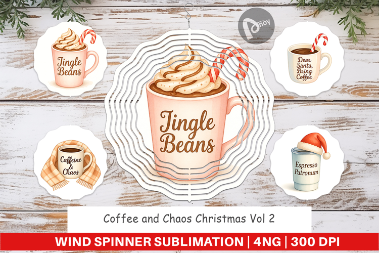Wind Spinner Coffee and Chaos Quotes