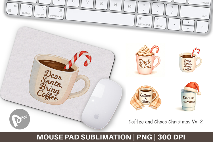 Mouse Pad Coffee and Chaos Quotes