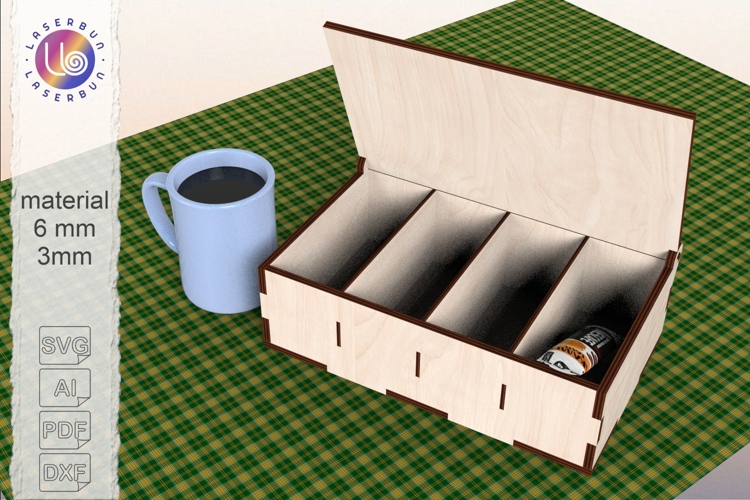 Coffee Stick Storage Box SVG File