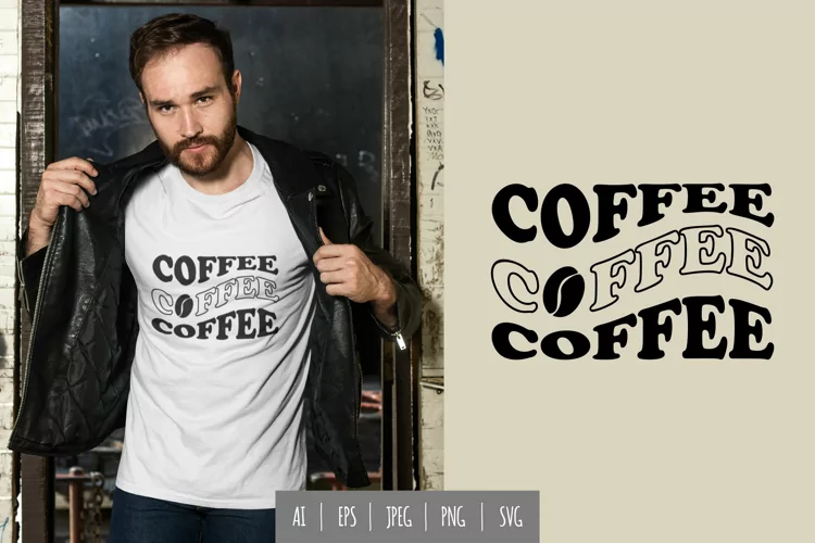 Coffee Coffee Coffee Text Design