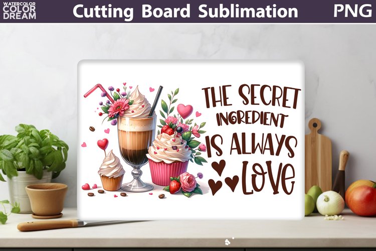 Coffee Cutting Board | Glasses Kitchen Cutting Board example image 1