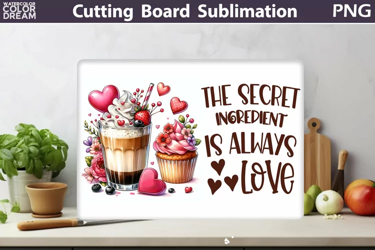 Coffee Cutting Board | Glasses Kitchen Cutting Board