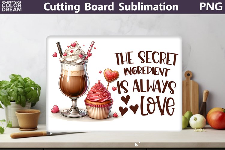 Coffee Cutting Board | Glasses Kitchen Cutting Board example image 1