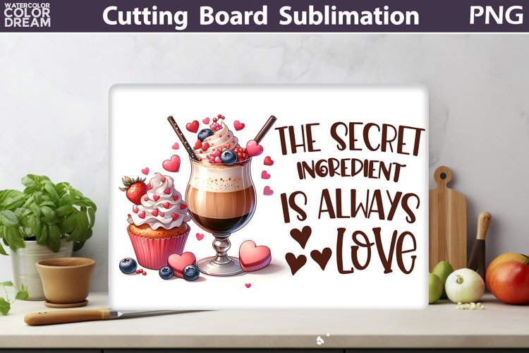 Coffee Cutting Board | Glasses Kitchen Cutting Board example image 1