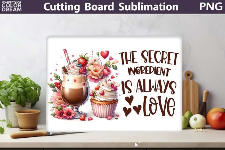 Coffee Cutting Board | Glasses Kitchen Cutting Board example image 1
