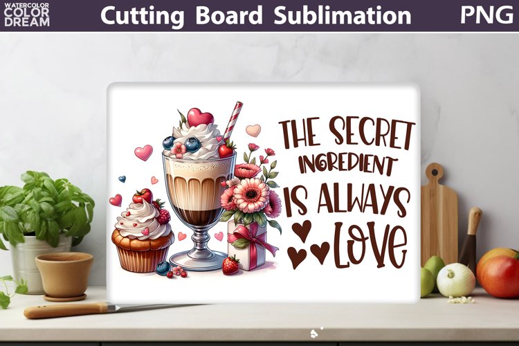 Coffee Cutting Board | Glasses Kitchen Cutting Board example image 1