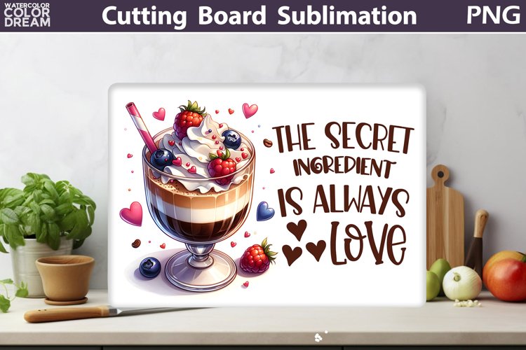 Coffee Cutting Board | Glasses Kitchen Cutting Board example image 1
