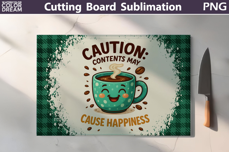 Funny Cutting Board | Coffee Quote Cutting Board