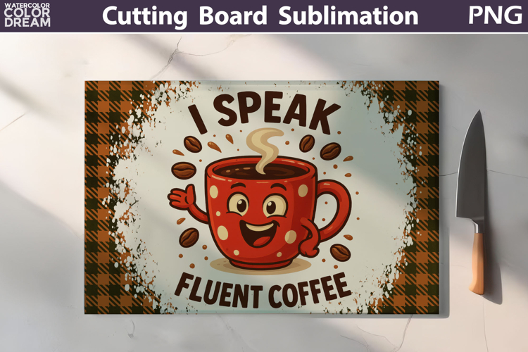 Funny Cutting Board | Coffee Quote Cutting Board