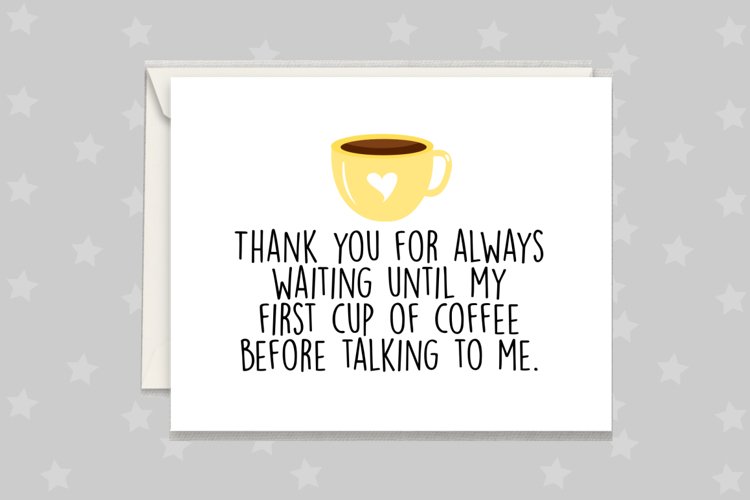 Coffee Thank You Card Printable