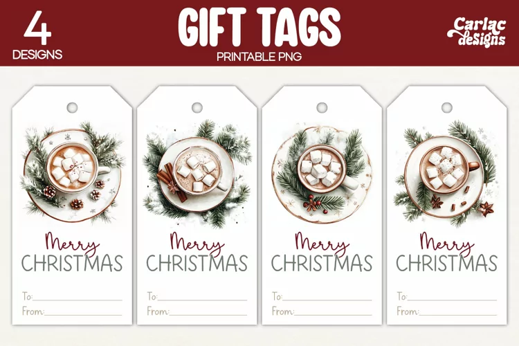 Christmas Gift Tags, Merry Christmas Printable Tags