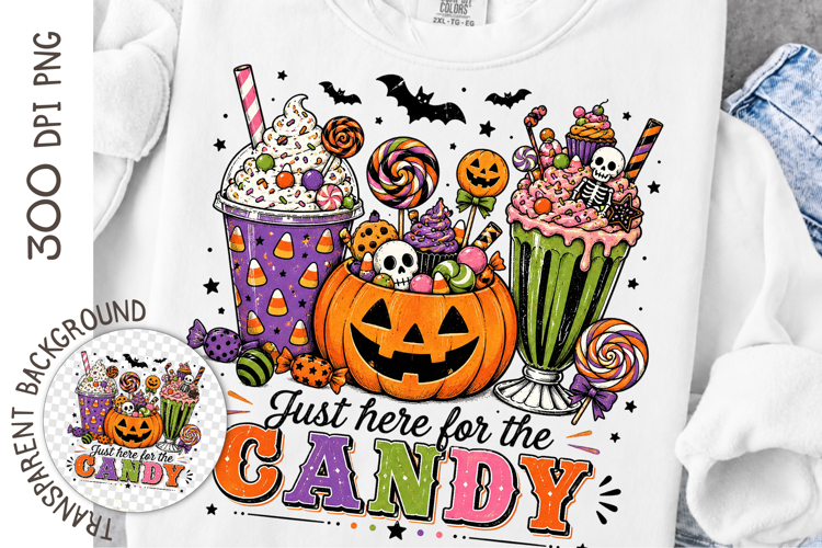 Coffee Halloween Candy PNG Sublimation