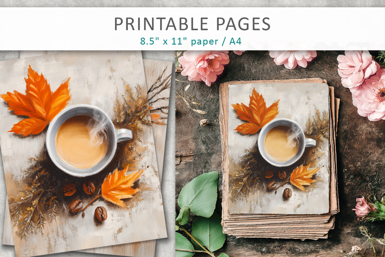 autumn coffee, junk journals
