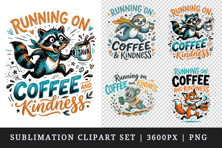 Coffee lover clipart printable sublimation design png