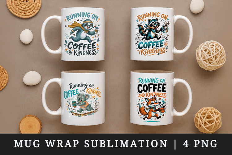 Coffee lover mug wrap printable sublimation design
