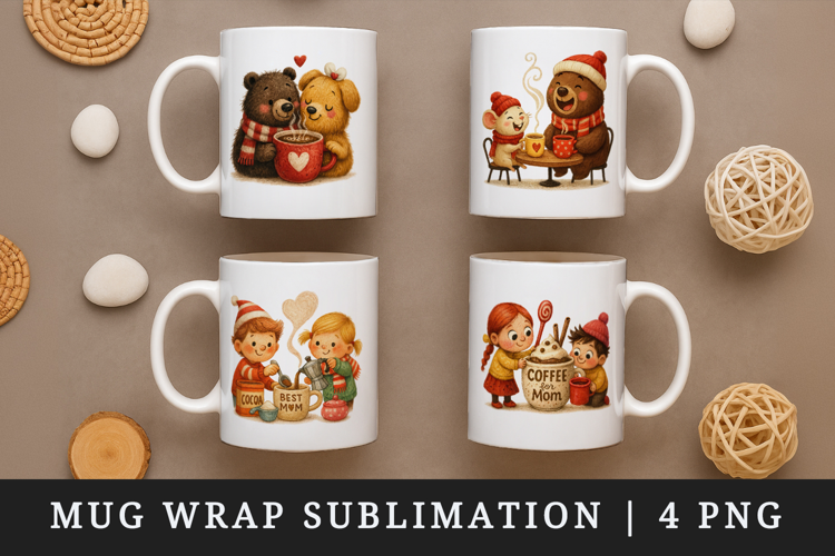 Coffee Lover mug wrap printable sublimation design