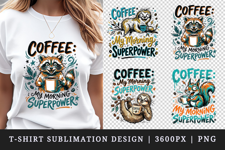 Coffee lover t-shirt printable sublimation design png