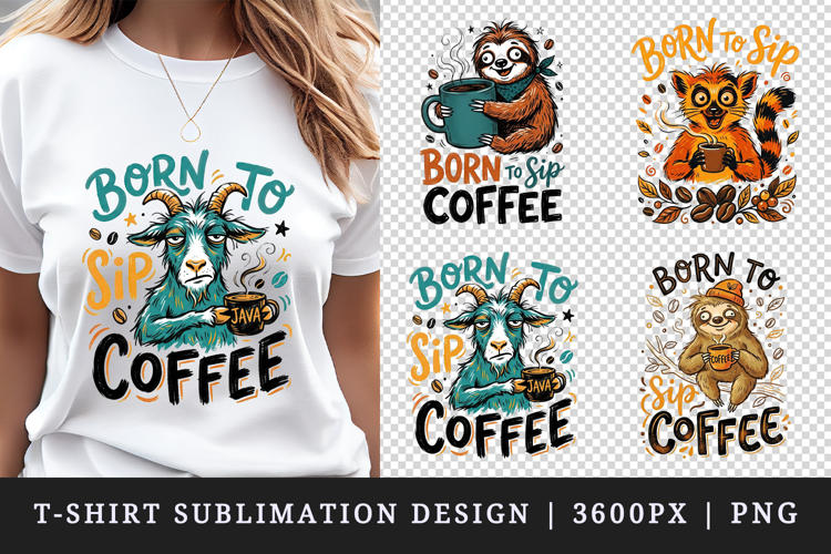 Coffee lover t-shirt printable sublimation design png