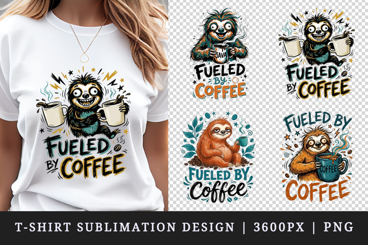 Coffee lover t-shirt printable sublimation design png
