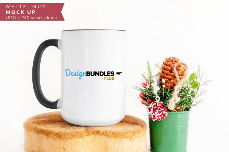 Christmas Mockup of Coffee Mug for Sublimation 