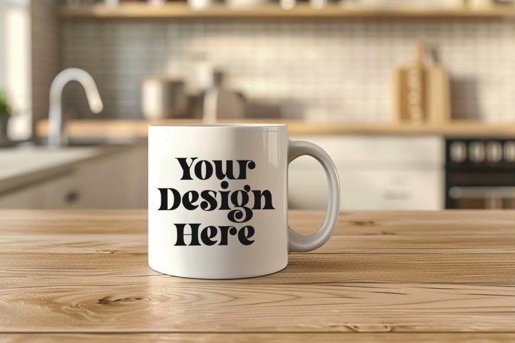 Coffee Mug Mockup Placed On A Kitchen example image 1