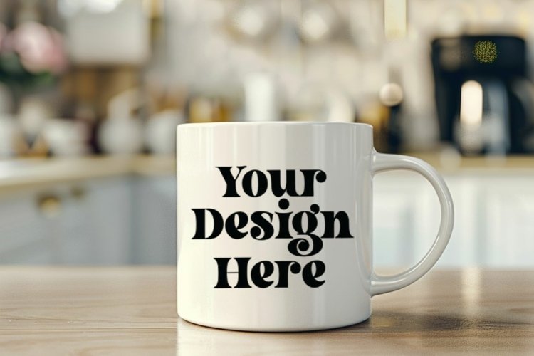 Coffee Mug Mockup Placed On A Kitchen example image 1
