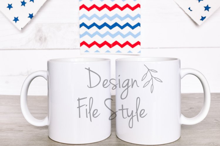 Coffee Mugs Mockup| Stock Photo| Digital Mockup | July 4th example image 1