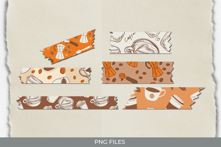 Coffee Seamless Pattern Tape example image 1