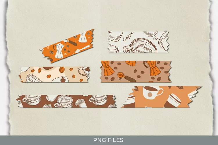 Coffee Seamless Pattern Tape