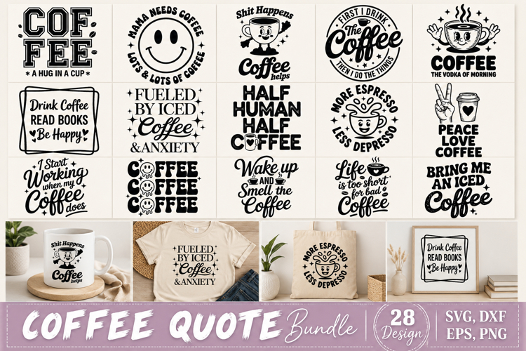 Coffee Quote SVG Design Bundle