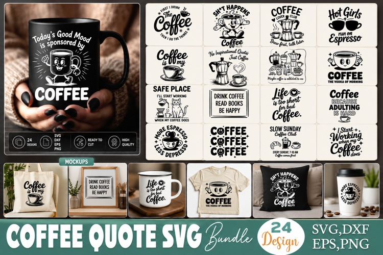 Coffee Quote SVG Design Bundle