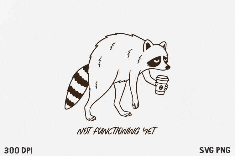 Funny Raccoon SVG PNG, Viral raccoon meme.