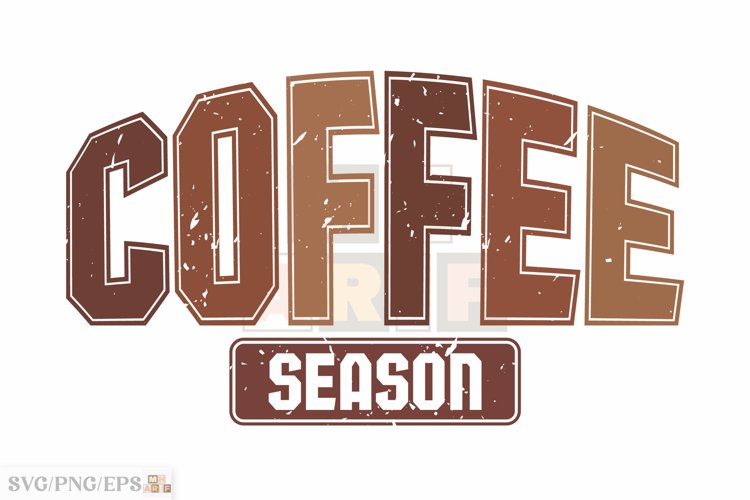 Coffee Season Weather SVG Retro Coffee Lover T-shirt Design example image 1