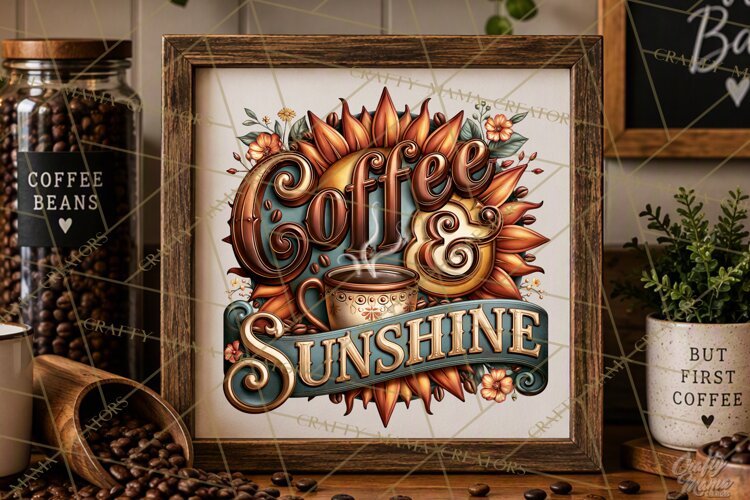 Coffee Lovers Signs, Coffee Signs PNG, Cozy Cafe Quotes example image 1