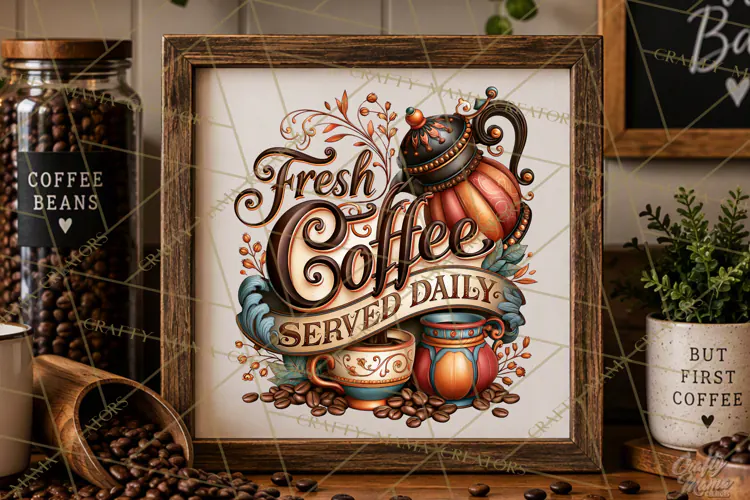 Coffee Lovers Signs, Coffee Signs PNG, Cozy Cafe Quotes