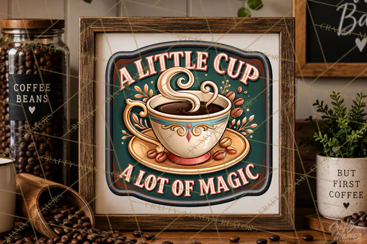Lot Of Magic | Rustic Coffee Signs Vintage Retro PNG
