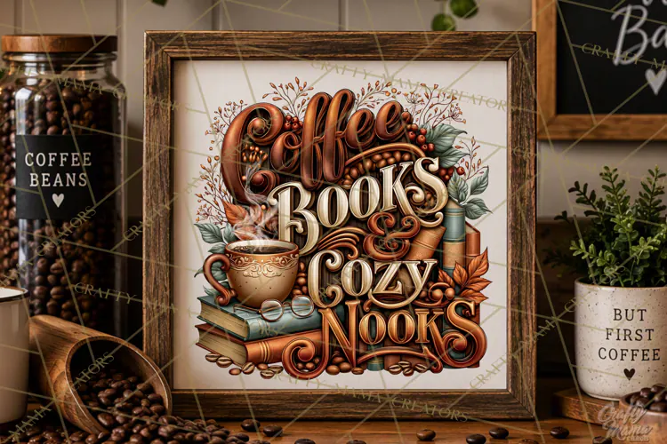Coffee Lovers Signs, Coffee Signs PNG, Cozy Cafe Quotes